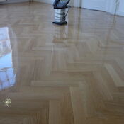 visgraat met band en bies in de lak blank