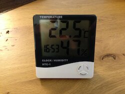 hygrometer natuurlijk hout
